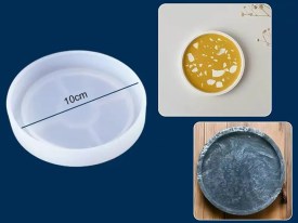Molde silicona bandeja base redondo 10cm 